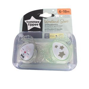Tommee Tippee‎ Woodland Stars Bunny Orthodontic Set Of 2 Pacifiers